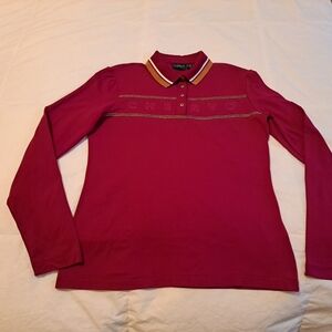 Chervo Womans Polo Multicolor Size Italy 42 (US Size 6) EUC